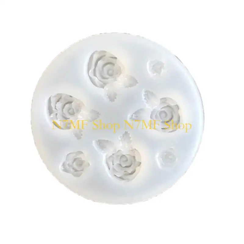 

N7MF 6 Styles Resin DIY Epoxy Little Flower Ornament Silicone Mold Jewelry Making