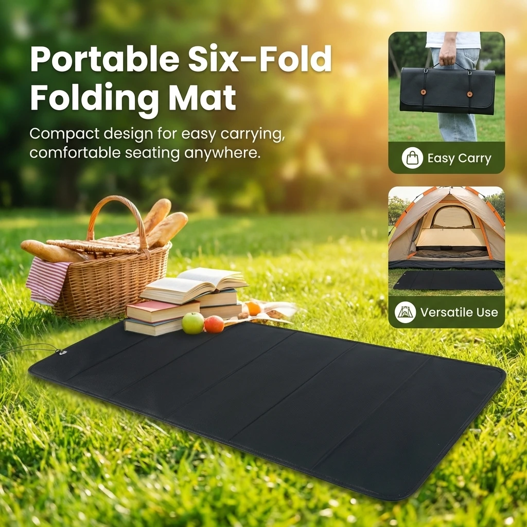 Taburete plegable de pesca – Cojín impermeable para exterior - imagen 2