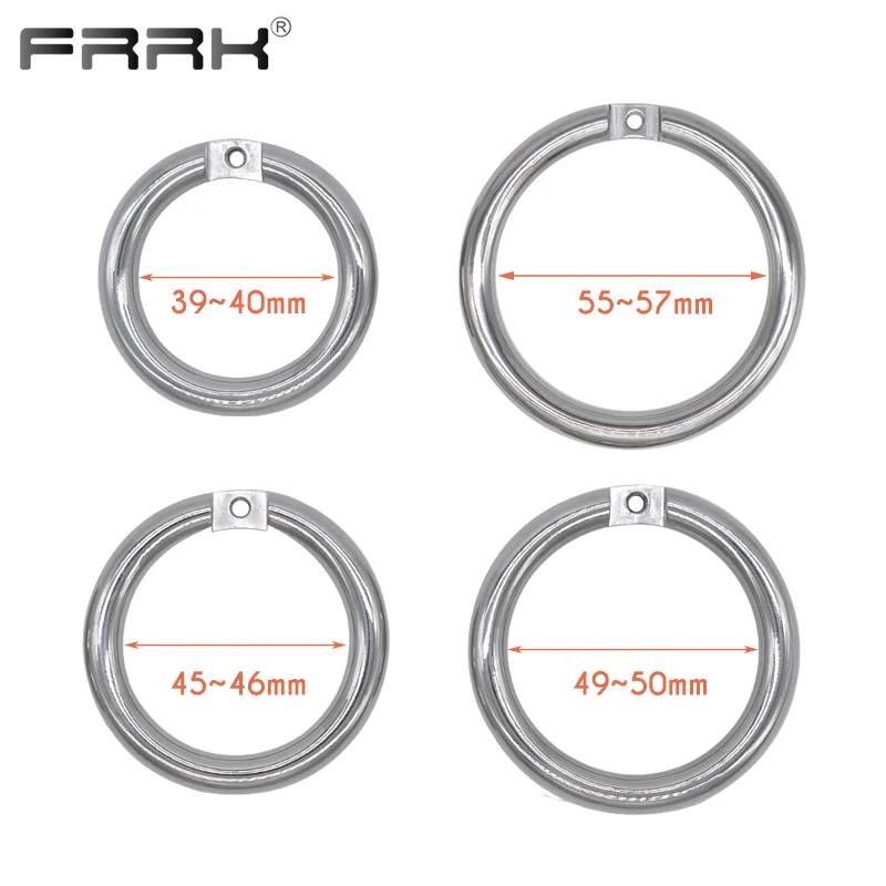 FRRK Small Male Chastity Cage for Men Stainless Steel Cock Lock Penis Rings BDSM Sex Toys Adults Games Products 성임용품 남성