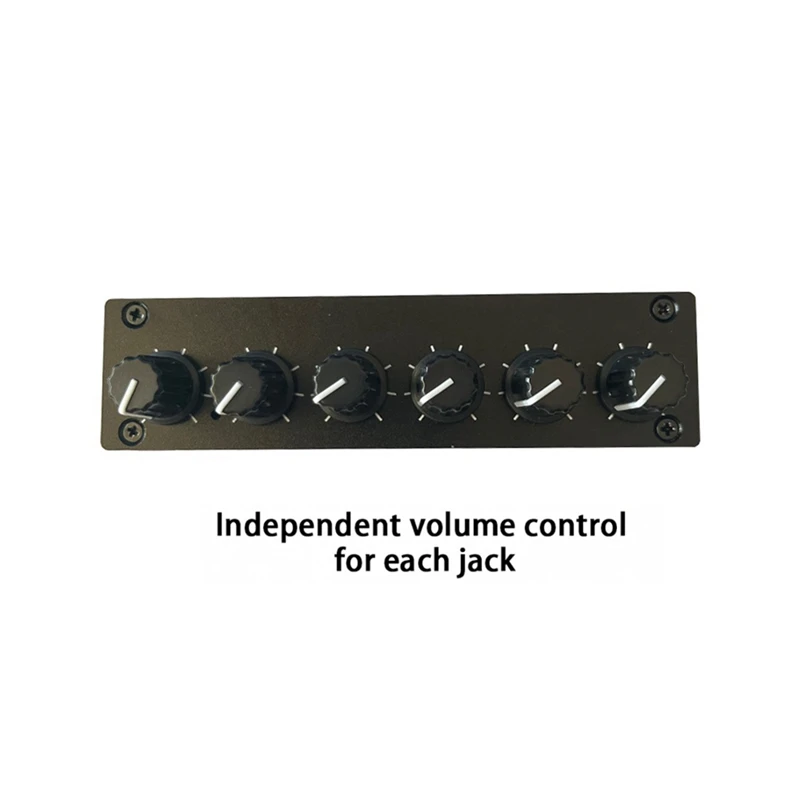 Audio Mixer Signal Selector Switcher 2 Input 4 Output Individually Controls Headphones Amplifier