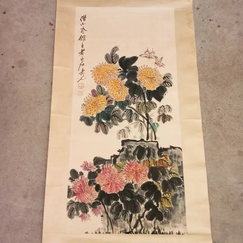 Old Xuan Paper High Imitation Qi Baishi Grass Worm Calligraphy and Painting Traditional Chinese Painting Hand-Painted High Imita