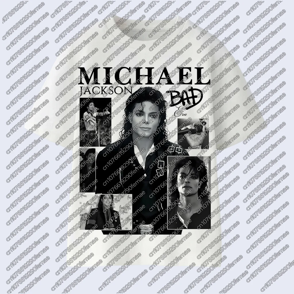 2026 Hot Kids KPOP Short Sleeve T-Shirt MJ Iconic Pose Print Family Matching Available Summer Lightweight Fan Memorial Shirt