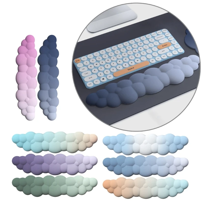 

1 PC Cloud Keyboard Mouse Wrist Pad Typing Wrist Support Hand Wrist Mat PU Memory Foam Rest Pad Dropship