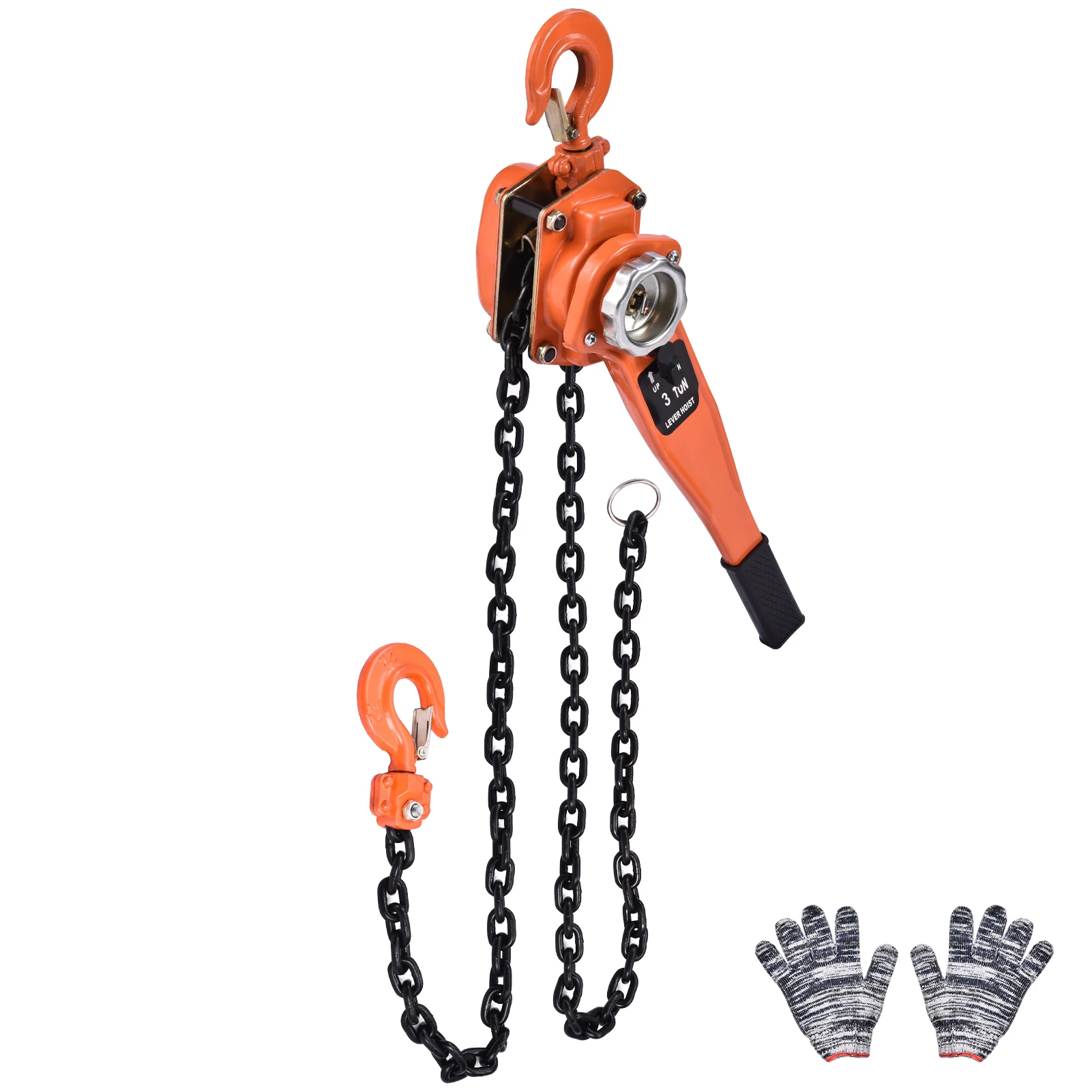 

3-Ton Lever Chain Hoist with 10FT Chain, Anti-Slip Ratchet Design for Garage Lifting, Warehouse Logistics