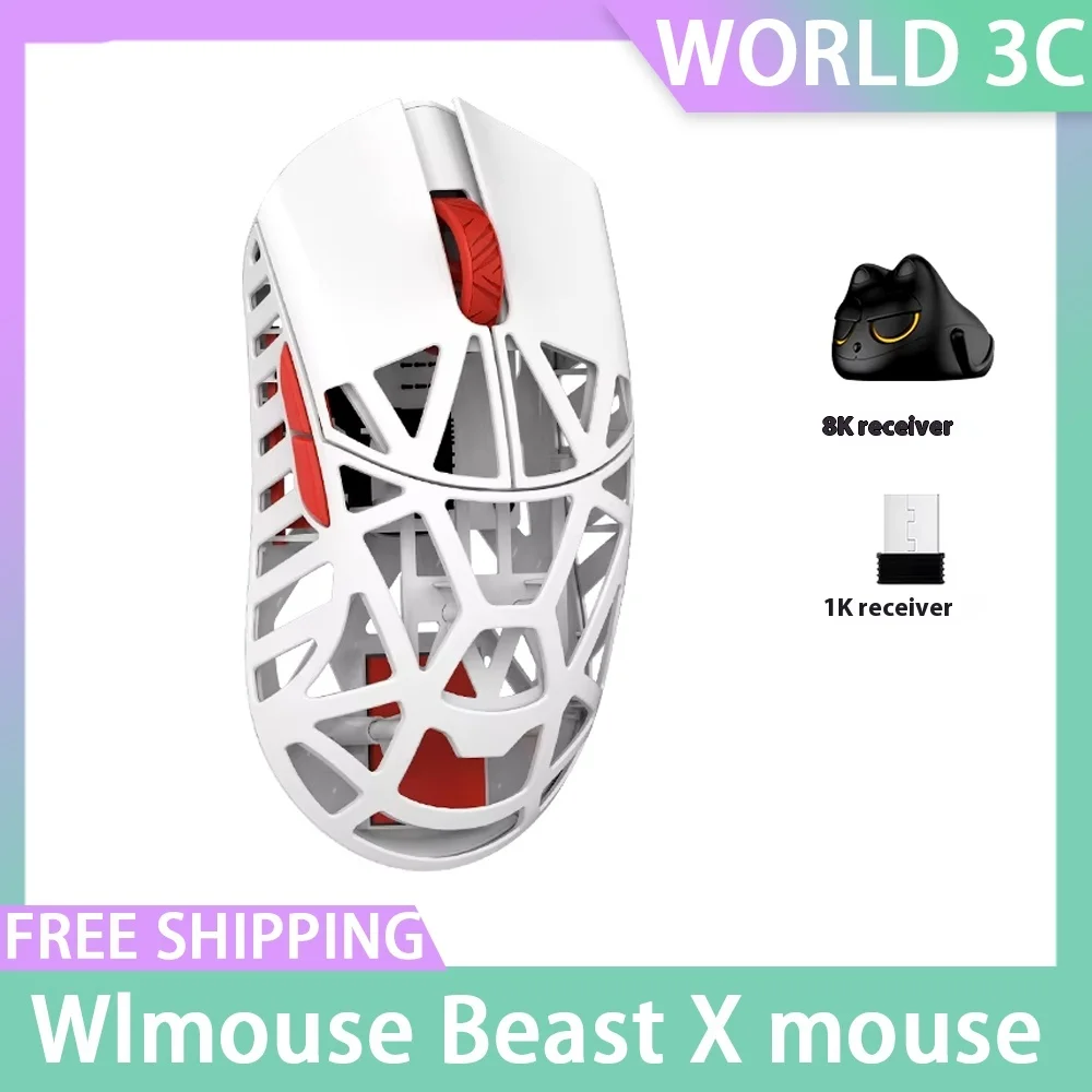 Wlmouse Beast X mini Wireless Mouse With 8khz Dongle Wanling Lightweight Magnesium Alloy Paw3395 Gaming Mouse pc accessory Gift