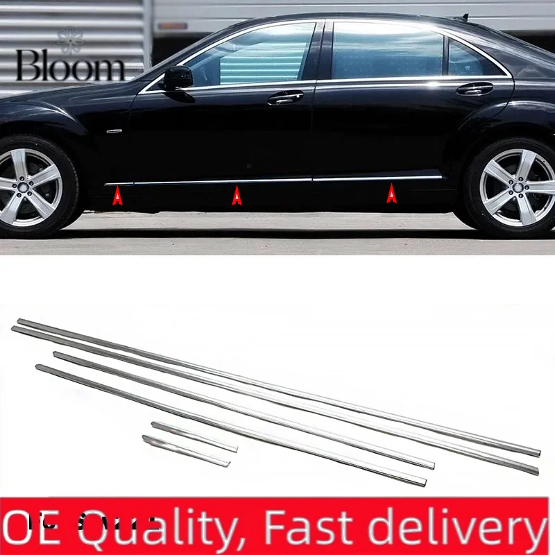A2216904180 A2216904280 A2216904580 A2216904680 For Mercedes Benz S Class W221 Car Door Chrome Trim Side Skirts Chromium