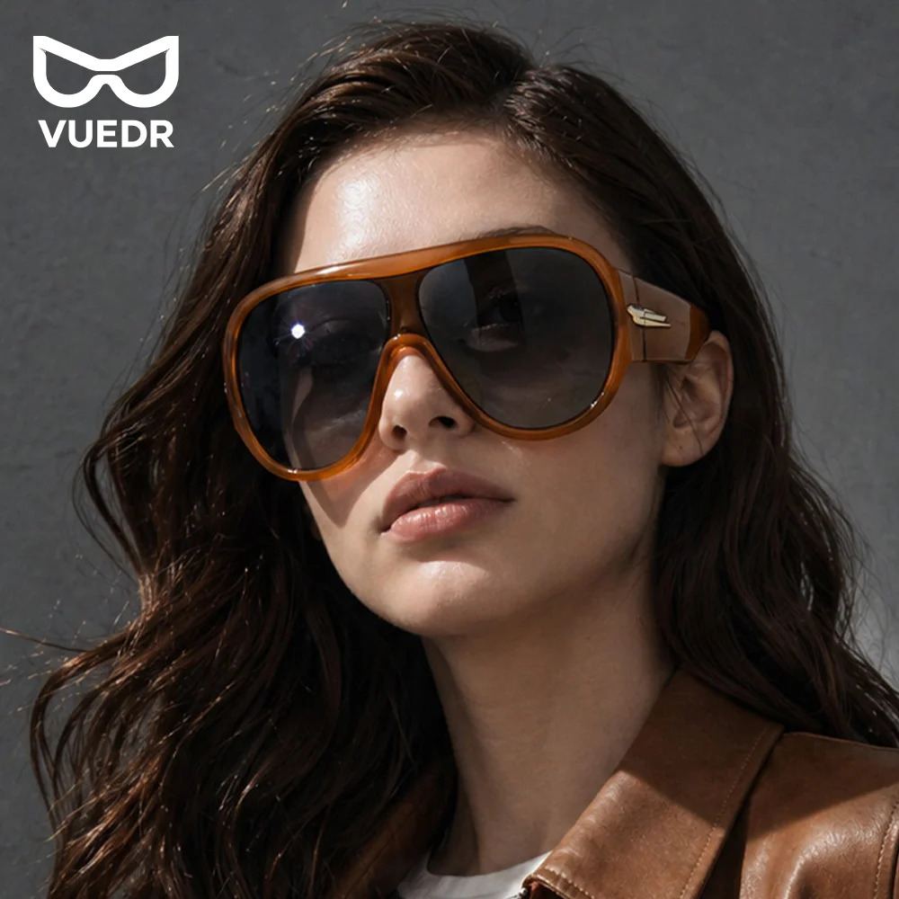 Y2K Oversized Sunglasses Women One Piece Aesthetic Hot Girl Men Riding UV400 Sun Protection Shades 2026 Trendy Streetwear Big