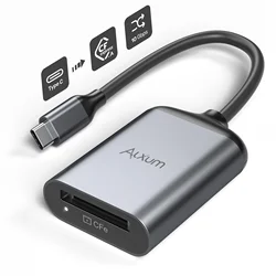 Lettore di schede di tipo A Alxum CFexpress USB C 3.1 Gen 2 adattatore di archiviazione di memoria CF Express portatile da 10Gbps per sistema operativo Android Windows Mac