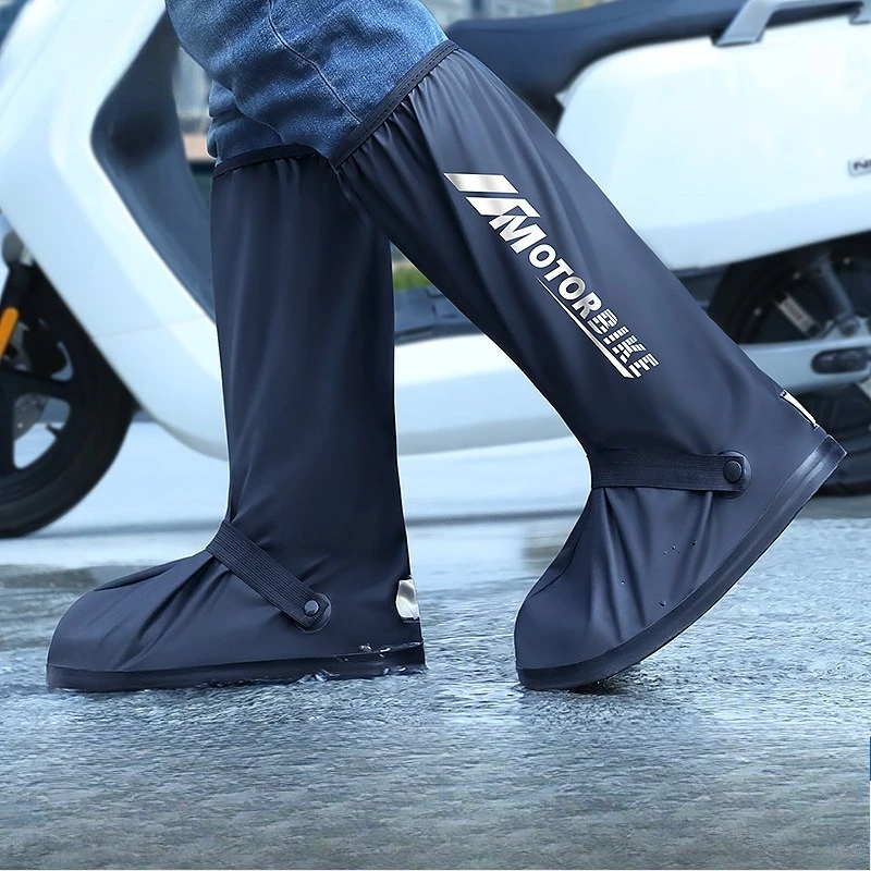 Thickened Waterproof Men Rain Boots Cover Non-slip High-tube Water Shoes Wear-resistant