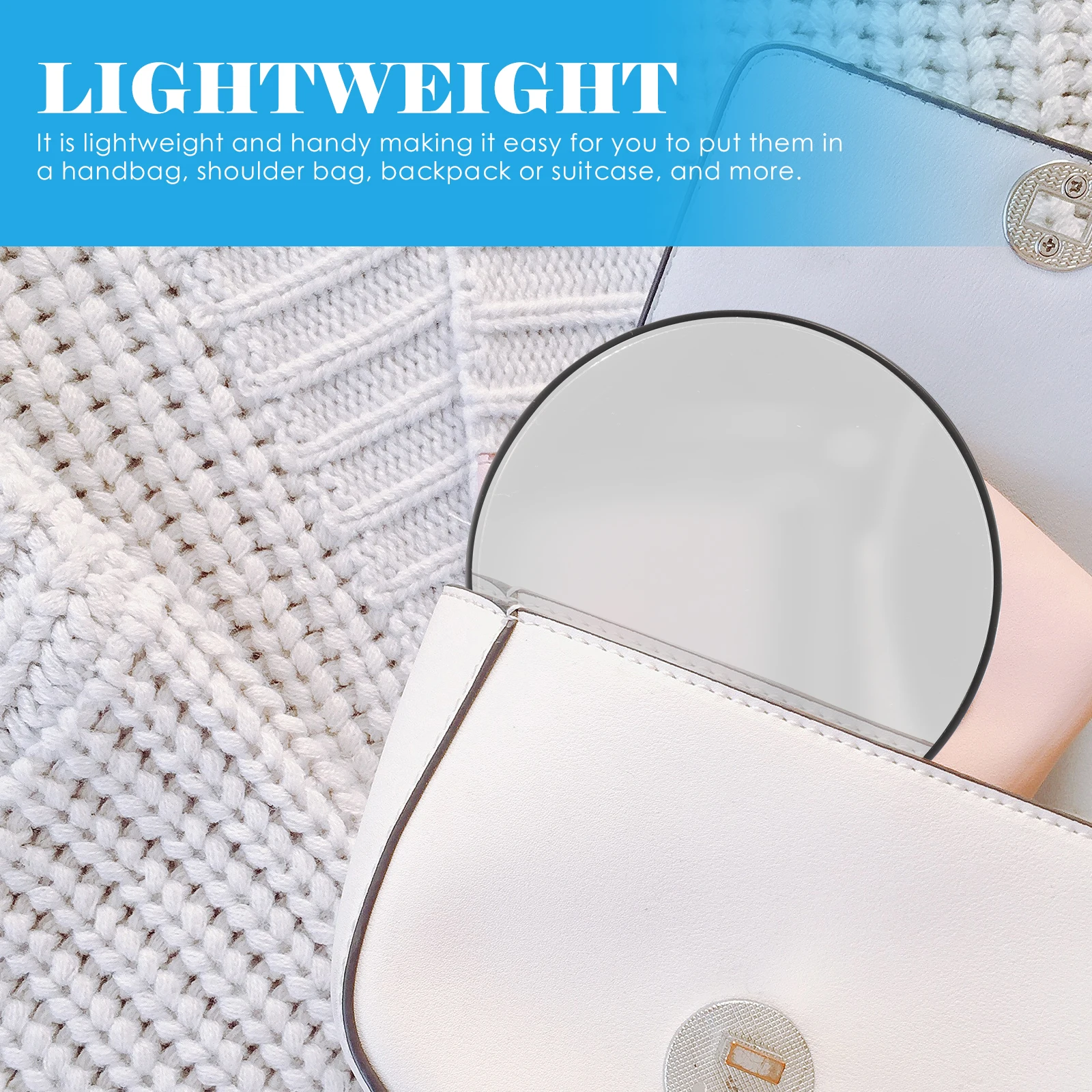 Miroir de vanité à ventouse Compact de 7.5cm, loupe 5X, miroir de maquillage de voyage rond avec Double ventouses pour