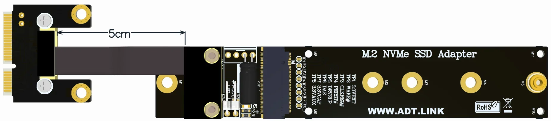 Przedłużacz interfejsu karty bezprzewodowej MPCIe WiFi do mini PCI-e