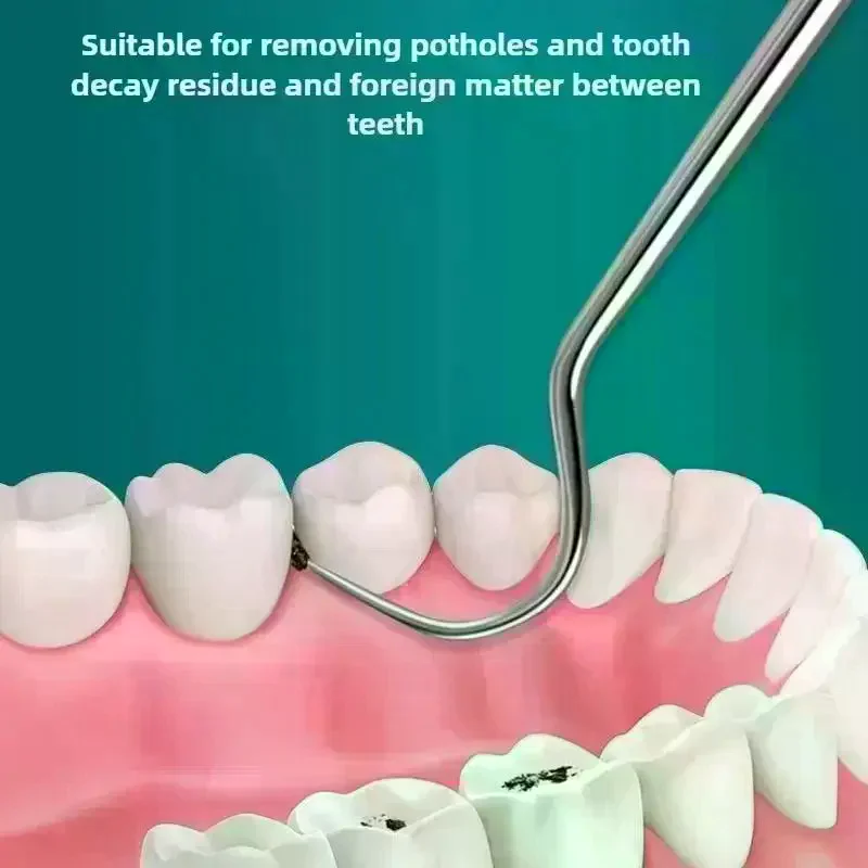 Steel Toothpick Set Tooth Flossing Reusable Toothpicks Portable Toothpick Floss Teeth Cleaner Oral Cleaning Stainless