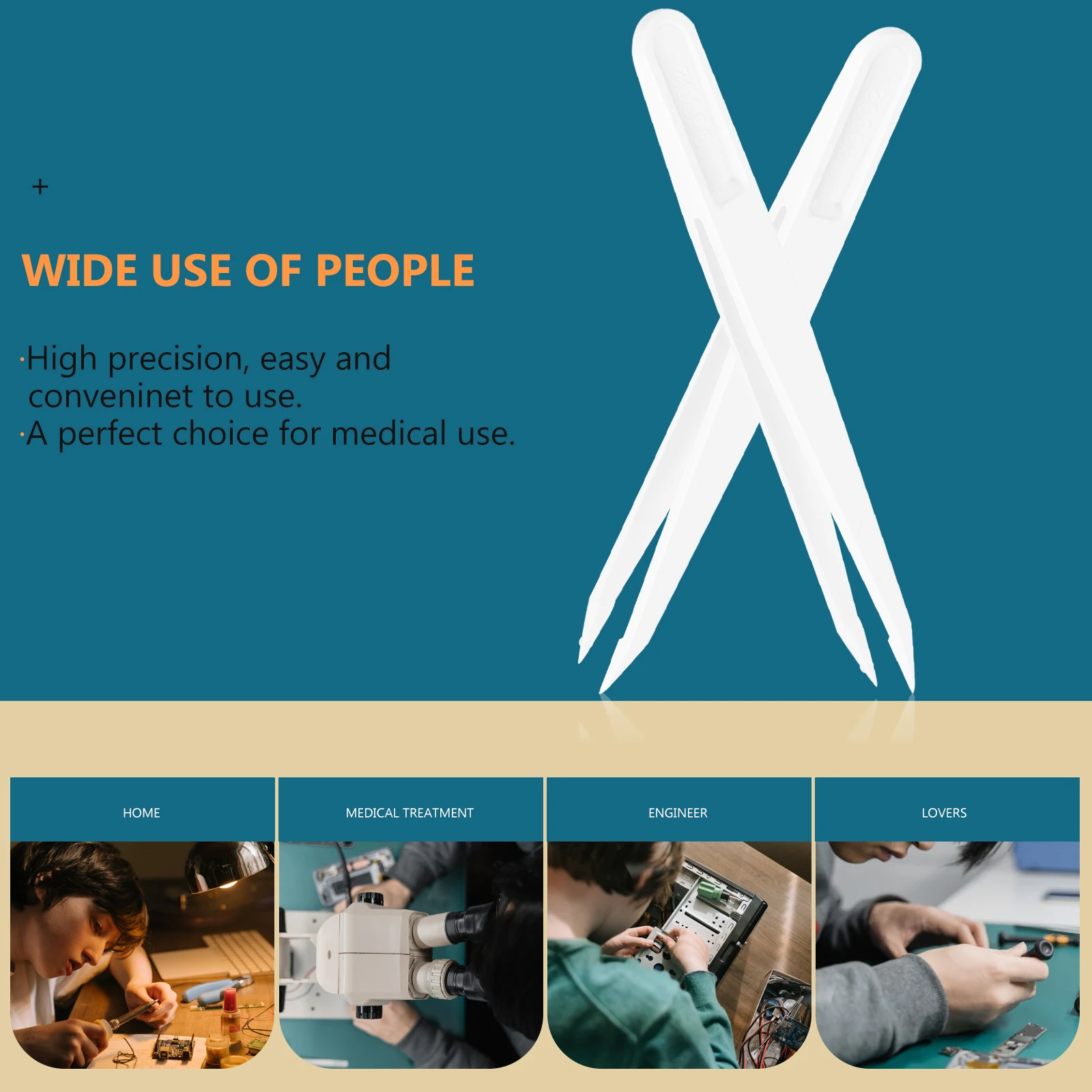 

10pcs High Precision Plastic Dental Tweezers Ergonomic forceps Mini Pointed Anti-Static Tools For Manual Use