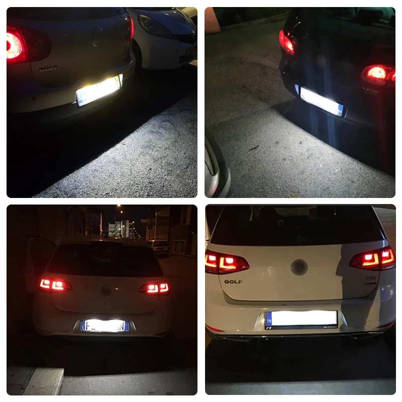 2Pcs White LED Number License Plate Light For VW Golf MK4/MK5 Lupo Polo 9N Passat 3C B6 Limousine Rerplace OEM 3C5943021 view 5