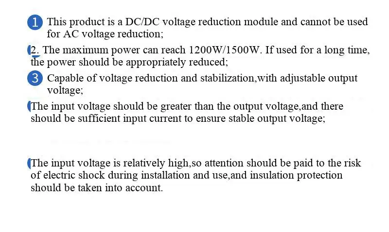 DC-DC 1200W 1500W Step-Down-Modul 50A Hochleistungs-einstellbares Konstantspannungs-Lade-Batterie-Strommodul – Detail 14