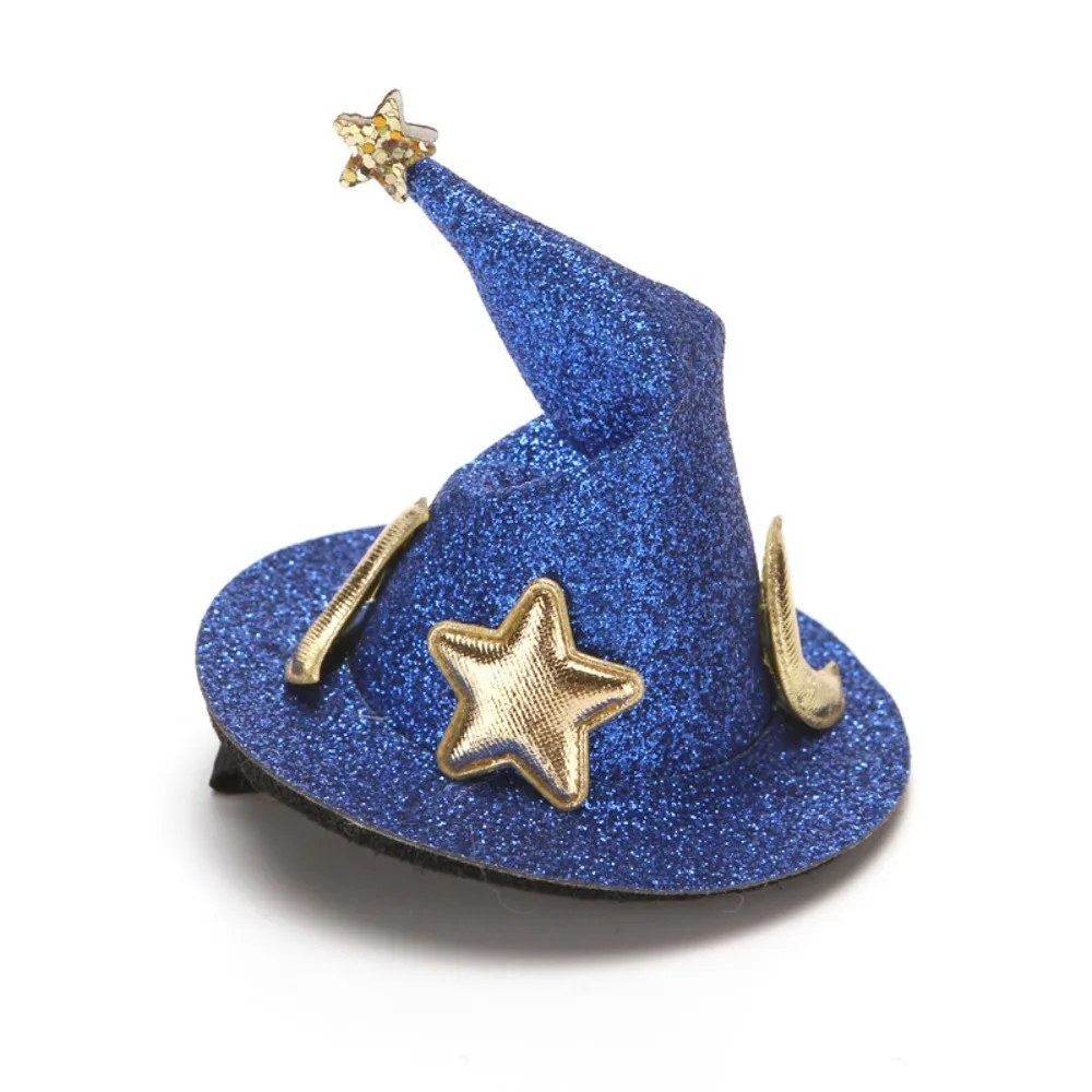 Barrette Bent Hat Hair Clip Cute Witch Hat Witch Hat Hairclips Wizard Hat Cap Shaped Pet Halloween Hair Accessories Women