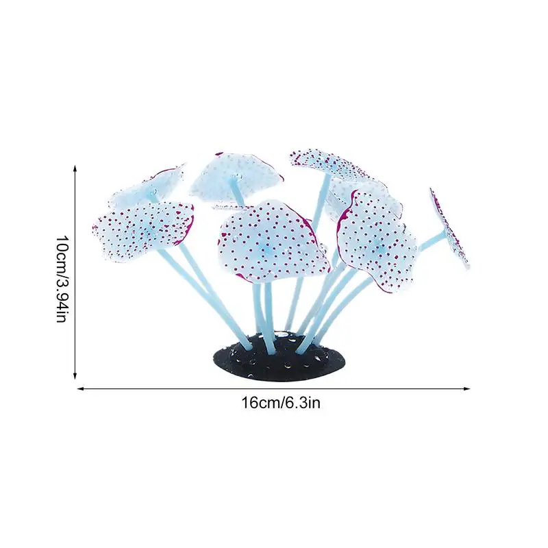 Simulação de coral luminosa planta artificial decoração do aquário silicone ervas daninhas subaquáticas grama aquário decoração do tanque de peixes ornamento