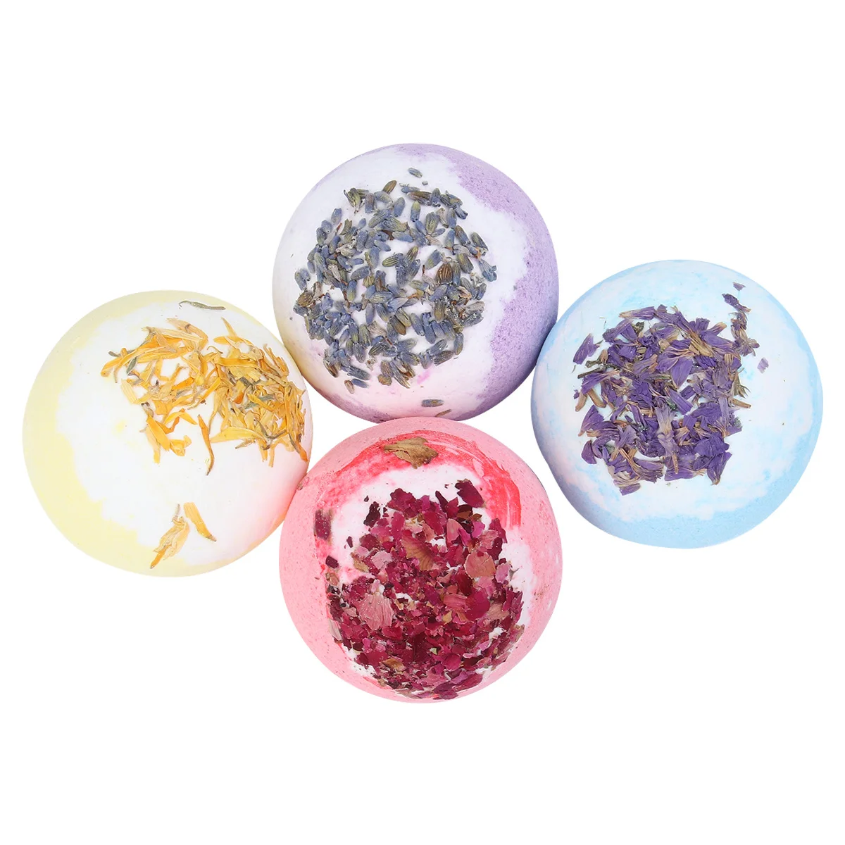 4 قطع من كرات الزيوت العطرية النباتية المرطبة وملح الاستحمام نقع للبشرة الناعمة ومستلزمات الاستحمام الفقاعية العطرية