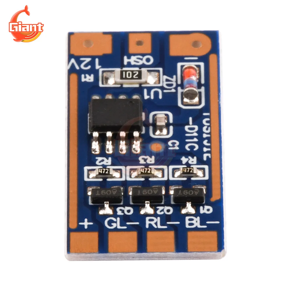 DC5-12V RGB Flash Module Light Control Circuit Board 11 Modes Button Switch Color Lamp Modulehigh Current Drive Circuit Board