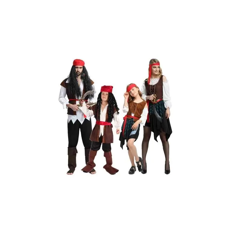 

Halloween Pirate Costume Caribbean Pirate Captain Sailor Suit Masquerade Cosplay Outfit Women's Traditional Ethnic Stage Costume