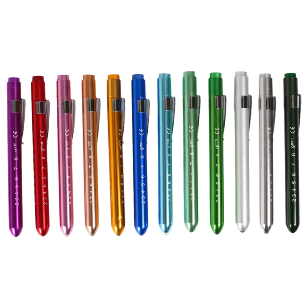 Compact Aluminum Alloy Pen Style Flashlight Pupil Pen White Light LED Pen Light Small Size Oral Lamp Outdoor Activities