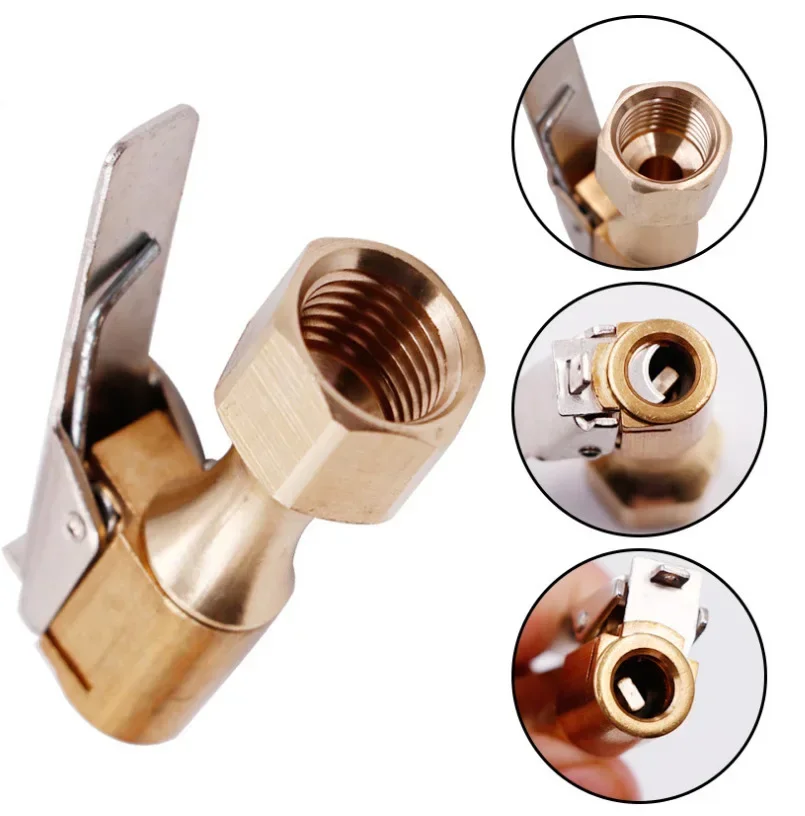 Advanced Car Tire Air Chuck Inflator Pump Valve Connector Clip-on Adapter Brass 6mm 8mm Wheel Valve For Inflatable Pum amagi New