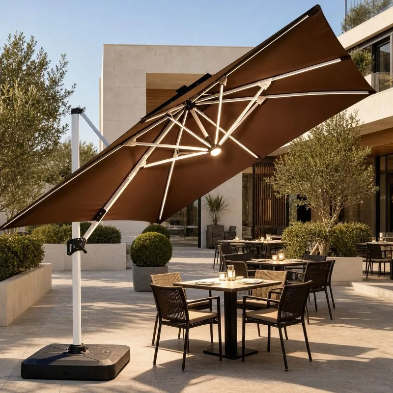 Outdoor Shade Umbrella Commercial Large Market Parasol Garden Terrace Villa Roman Picnic Umbrella Outdoor Sun Umbrella