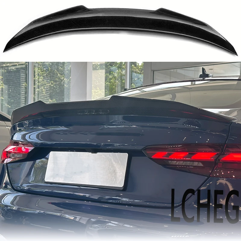 For 2017 18 19 20 21 22 2023 Audi A5 S5 RS5 B9 2-4Door Coupe Sportback PSM Style Forged Real Carbon Fiber Trunk Wing Car Spoiler