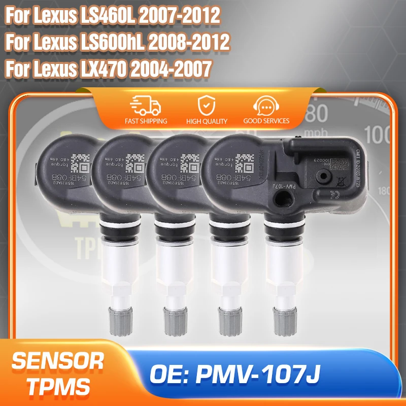 1/4PCS Tire Pressure Monitor System Sensor Car TPMS For Lexus LX470 2004-2007 Lexus LS460L 2007-2012 Lexus LS600hL 2008-2012