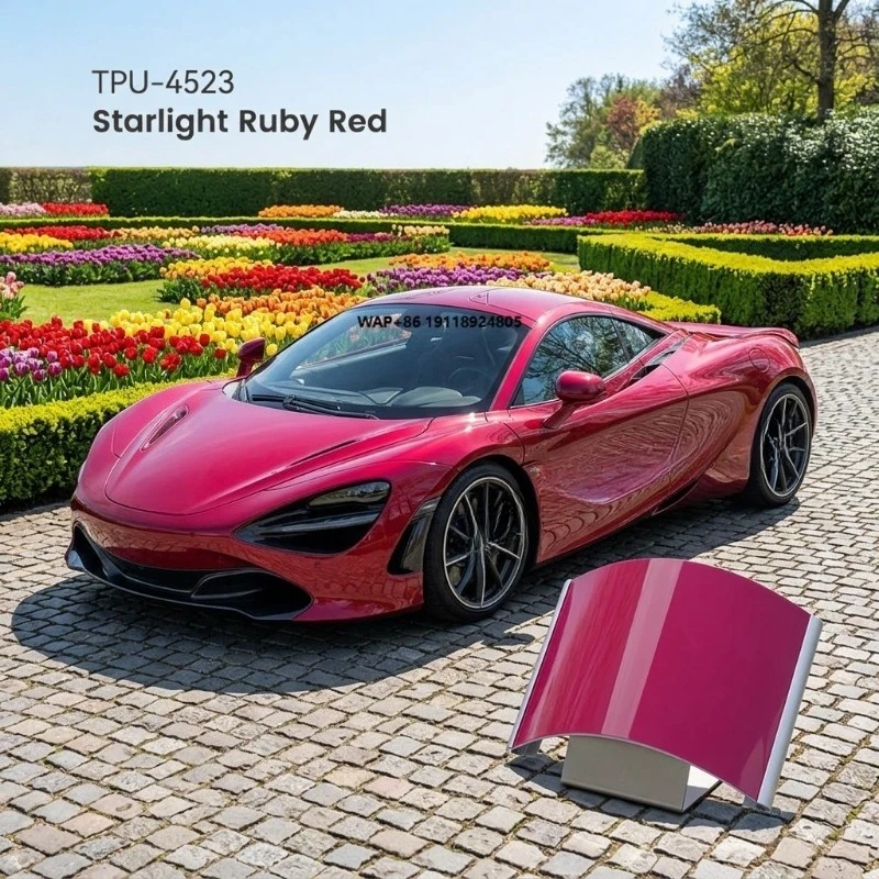 Moben Color Change Dry and Wet Install  Nano Ceramic TPU Color PPF Unique Red Color Anti Scratch Car Wrap Paint Protection Film