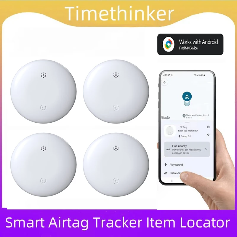 

Умный GPS-трекер, метка, Bluetooth-локатор, устройство против потери, мобильные ключи, поиск домашних животных, пожилых детей, работа с Android, Google Find My