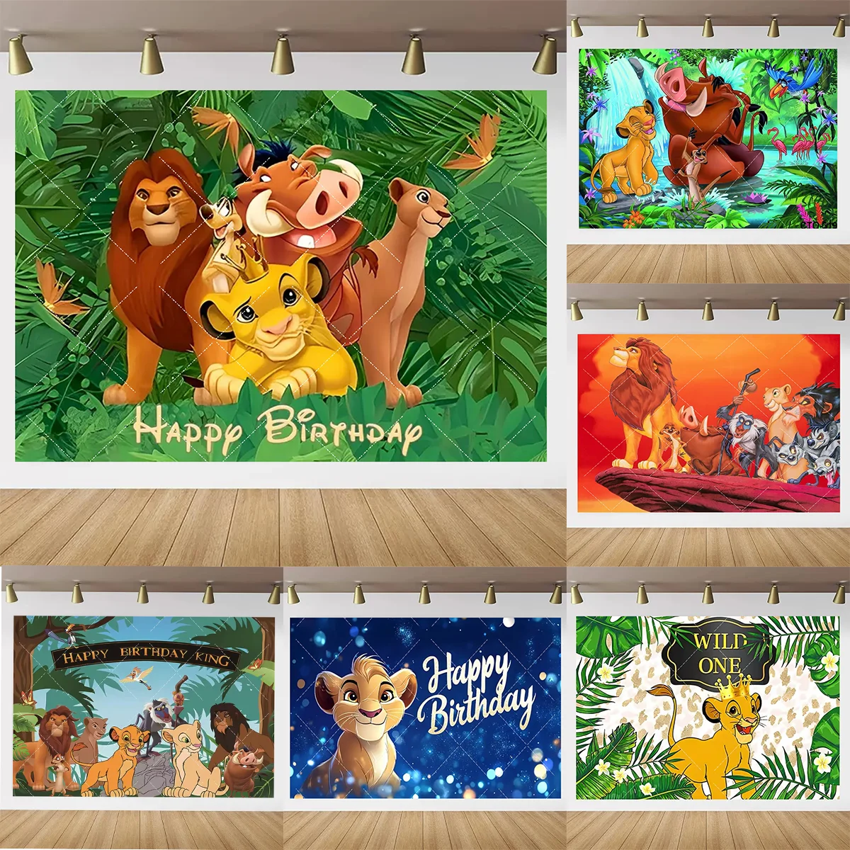 

Disney Lion King Simba Kids Birthday Party Backdrop Forest Animal Lion King Cake Table Decor Props Gift Baby Party Supplies