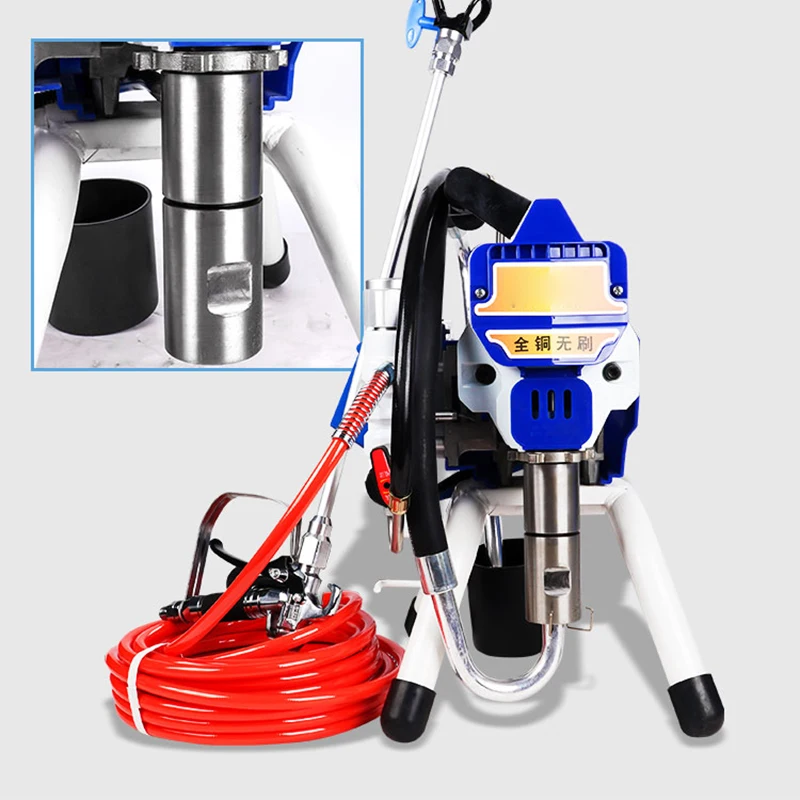 2500W Electronic Pressure Adjustable Brushless Airless Sprayer 2.8L/min High Pressure Latex Paint Machine