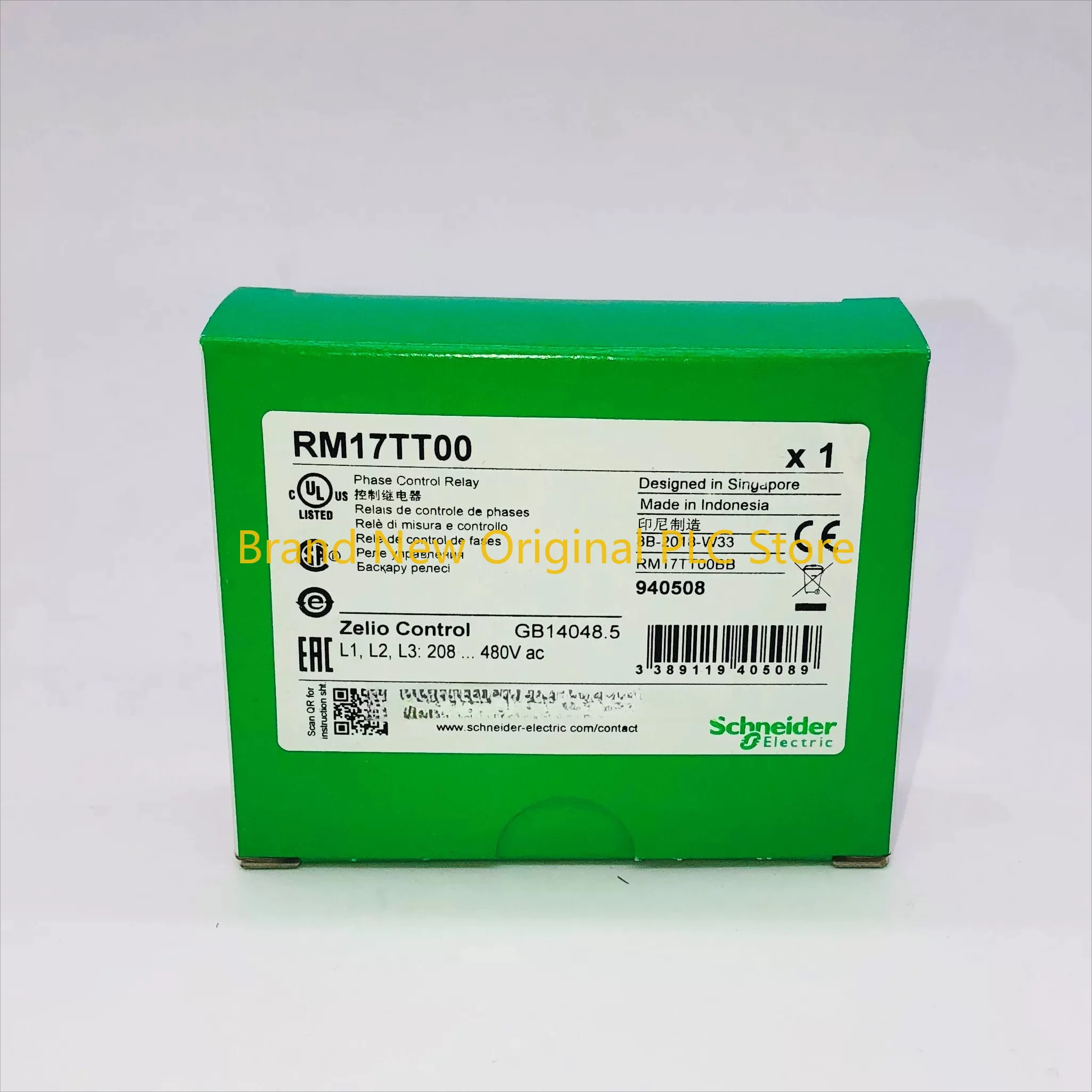 

RM17TA00 No Delay Control Relay Phase Sequence and Lack of Phase Detection