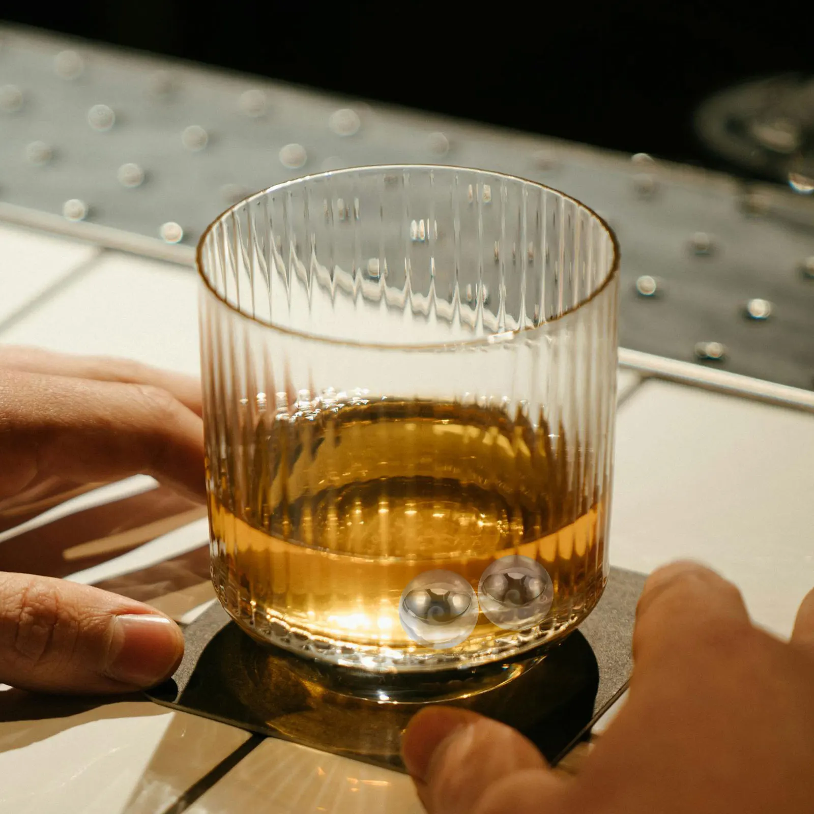 

6Pcs Stainless Steel Whiskey Stones Reusable Ice Balls Non Melting Chilling Stones Perfect for Drinks Whiskey Rocks Gift for Men