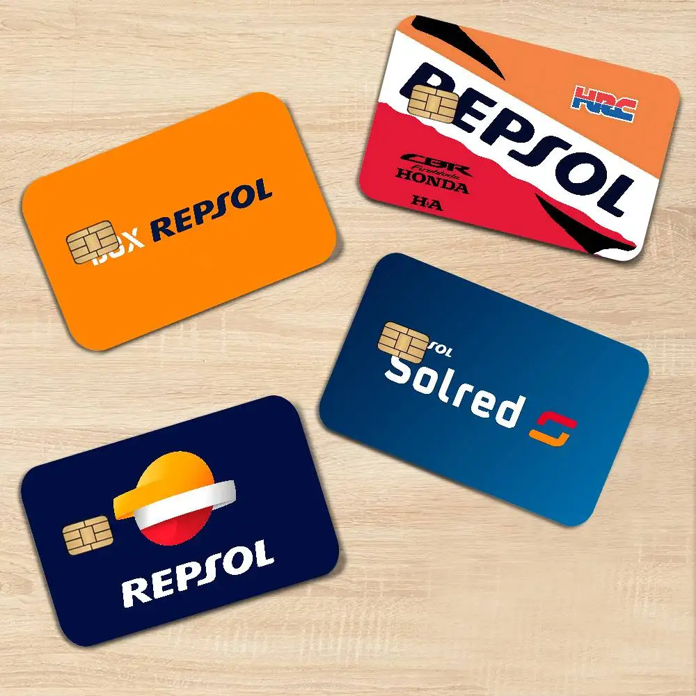 Oil R-repsols Anime Front Cover Film Sticker Skin for Credit Debit Card Small Large Chip