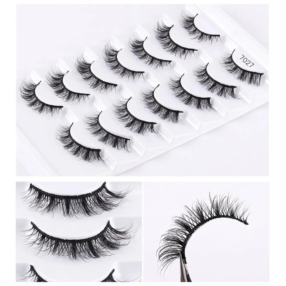 1 Box Long Eyelashes Natural Curl Good Ductility Eye Extension Thick Fluffy Lashes Decor Eye Makeup