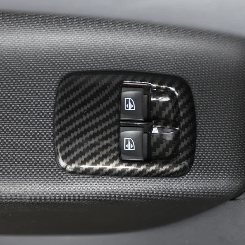 

Для Mercedes Benz Smart 453 2016-2021 ABS углеродное волокно, кнопка подъема окна автомобиля, рамка, крышка, отделка салона, автомобильные аксессуары