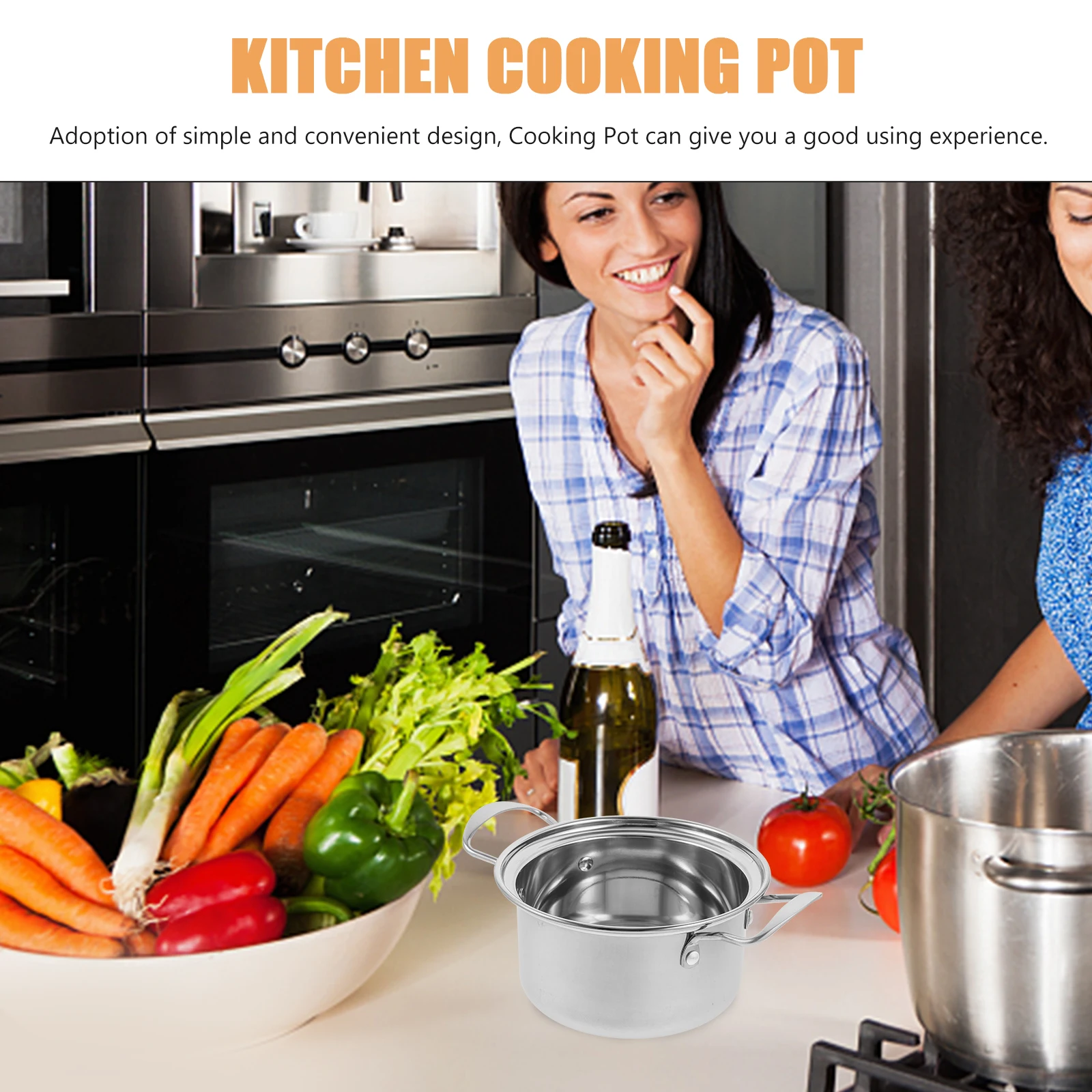 

Small Hot Pot Soup Stainless Steel Saucepan with Handle for Cooking Hotpot Ramen 201 Multifunctional Individual