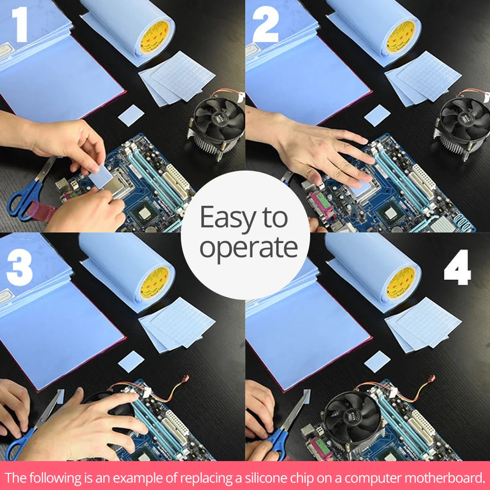 TISHRIC High Performance Thermal Pad 6.0 W/mK 0.5/1.0/1.5/2.0mm GPU CPU Heatsink Cooling Conductive Silicone Pad