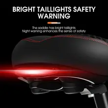 Comfortable bike saddle with rear light #5