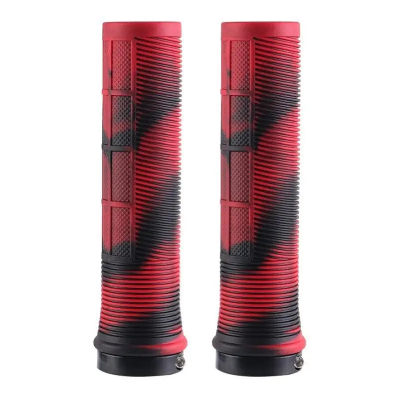 

A89E-1Pair Bicycle Handle Grips Mountain Bike Grips Non-Slip Mtb Cuffs Shock Absorption Downhill Folding Bike Grips 22.2Mm