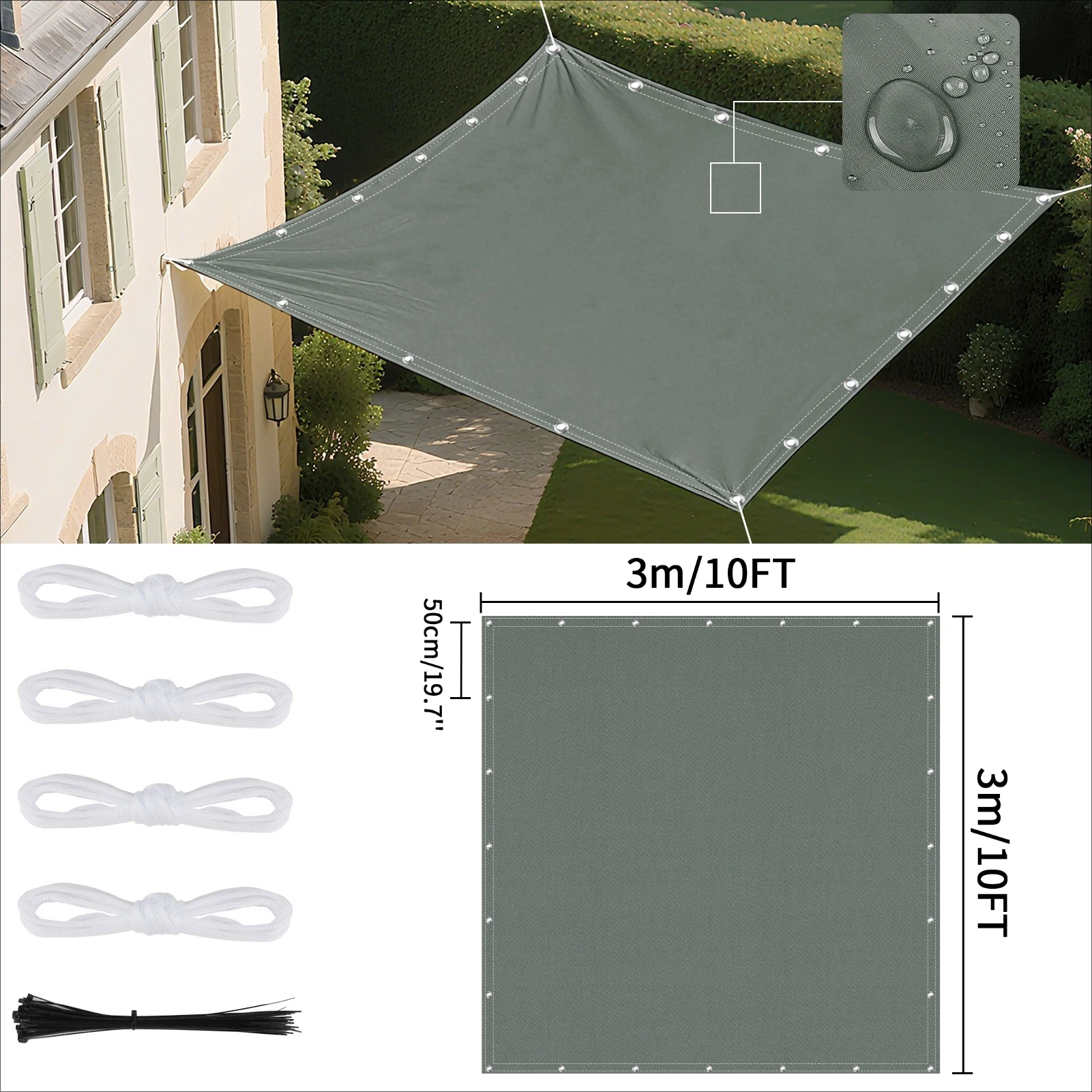 Dark Grey 3x3M