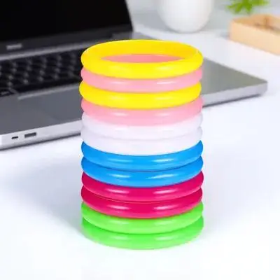 

12pcs 3-Inch Plastic Bangle Bracelets Resin Craft 1Cm Wide Fashion Jewelry For Women Diy Wall Decor Mixed Color Adult Party