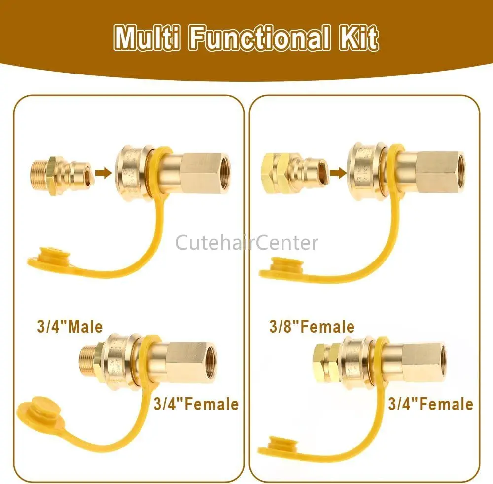 Imagem -03 - Dual Fuel Generator Natural Propano Mangueira Quick Connect Desconectar Acessórios Latão Converter Pipe Npt Thread 4