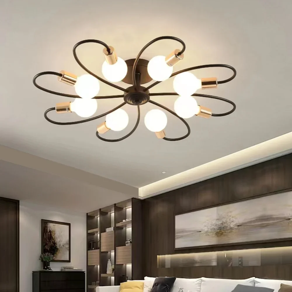 Retro Chandeliers Lights Classic Living Dining Room Lighting Decor 3 Heads Led Lights for Room Lamps for Living Room