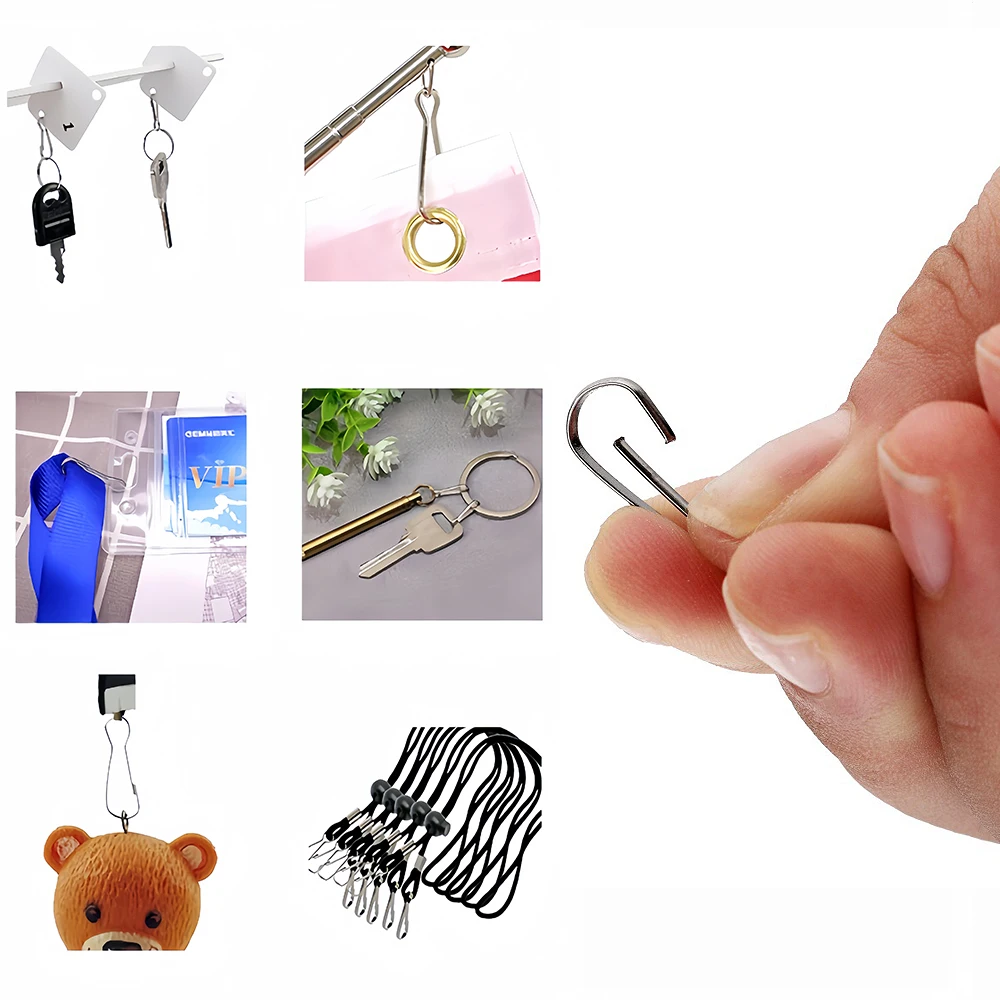 20Pcs Metal Snap Clips Hooks Loaded Clasp Gourd Buckle Connector Hardware Accessories for Bag Chain Carabiner Key Ring Hanging