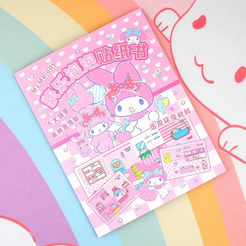 Kawaii Sanrio Hello Kitty Culomi Cinnamoroll Quiet Book My Melody Handmade Kids Diy Toys Sticker Book Girl Birthday Gift