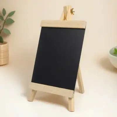 Placa de madeira média com suporte, mensagem autônoma, quadro negro para exibição de mesa de casamento, placa de menu de cozinha