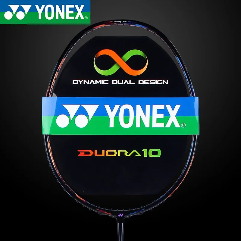 Yonex Badminton Racket DUORA10 Frost Blue Double Blade 10 Series Racket Badminton Set All-carbon Customizable Pounds with Line